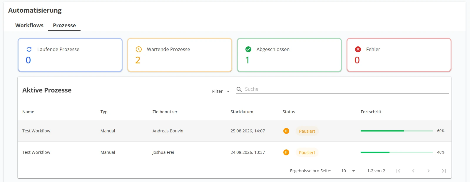 benobix Workflows: Produktansicht für Workflows erstellen